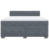 Maison Exclusive - Sommier à lattes de lit et matelas Gris foncé 180x200cm Velours