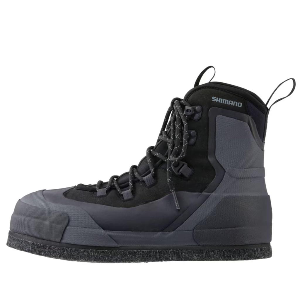 Ботинки SHIMANO Rock Shore Guard Cut, резиновые с шипами, войлок, черные, 26.5