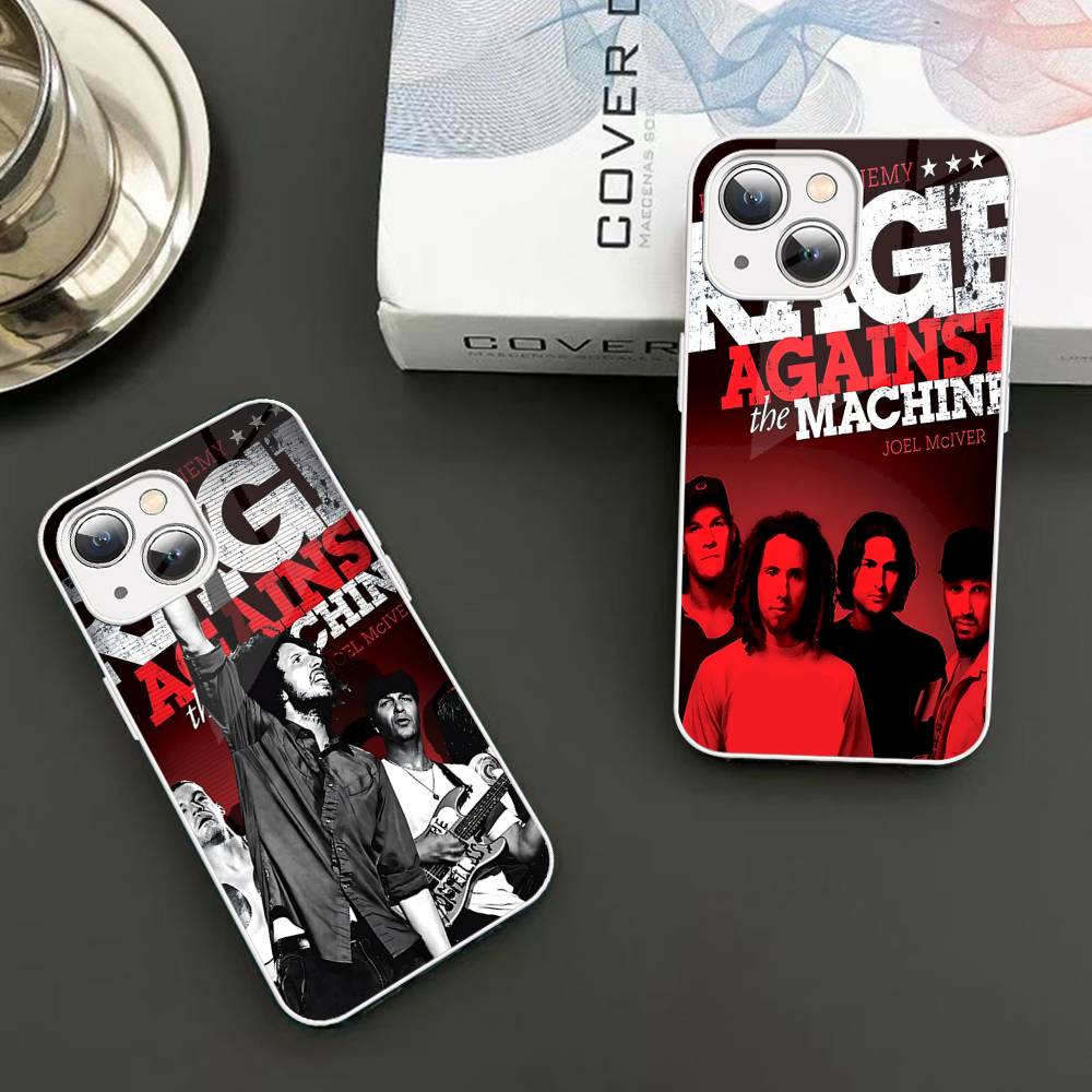 R-Rage A-Against T-The M-Machine Band Tempered Glass For Iphone 14 13 12 11 Pro Mini XS MAX 14Plus X XS XR Cover