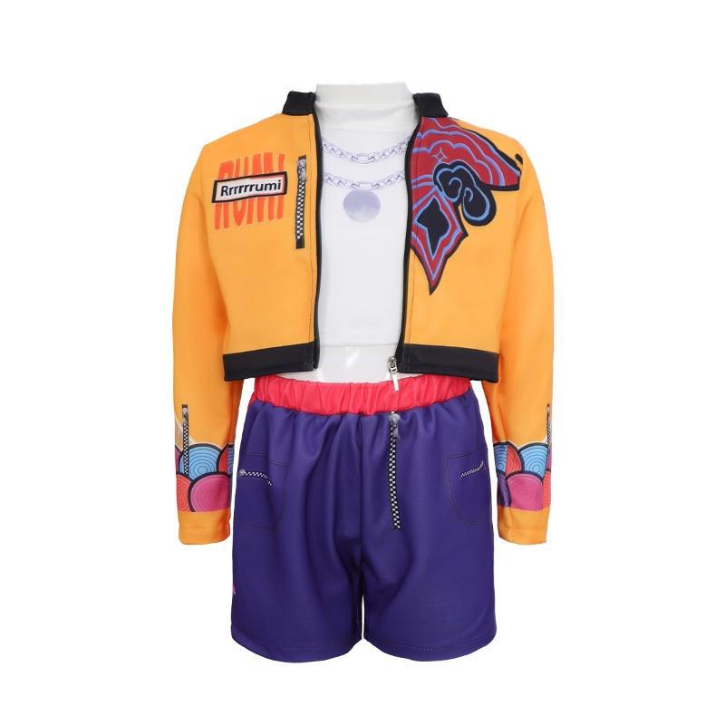 Костюм суперзвезды поп-певицы Руми для детей, девочек, для Хэллоуина, маскарадный, детский, школьный, для карнавальной вечеринки, для сценического выступления, наряд для ролевых игр