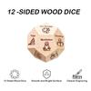 1/2Pcs Wooden Meditation Decision Dice Stress Relief 12-Sided Health Activity Decider Dice Men Women Self-Care Dice Birthday Anniversary Christmas