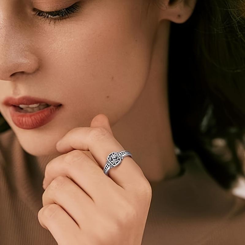 Винтажные кольца из стерлингового серебра 925 пробы для женщин с дизайном «цветок сливы», антикварные аксессуары, простые элегантные украшения для вечеринок