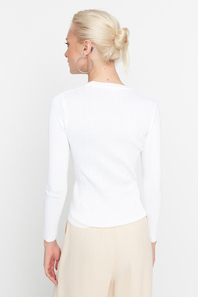 Женский модный новый свитер, оранжевый базовый трикотаж с круглым вырезом, свитер