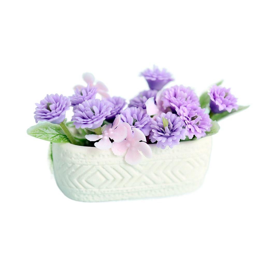 Многоцветный кукольный домик Цветок бонсай Гипсофила Жасмин Микро-бонсай Игрушка Миниатюрные комнатные растения