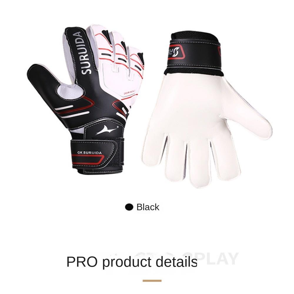 1 пара вратарских перчаток размера 5-10, утолщенные противоскользящие детские футбольные вратарские перчатки, профессиональная амортизация