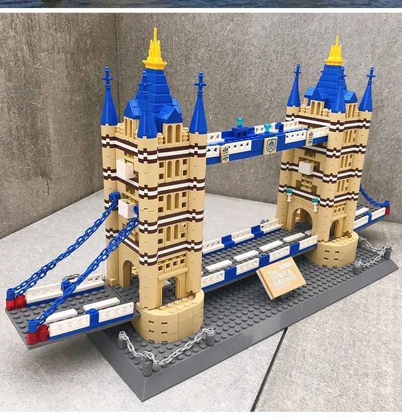 Non-Toxic World Famous Architecture The Tower Bridge Of London Building Blocks City Compatible Bricks Children Assemble 1052Pcs