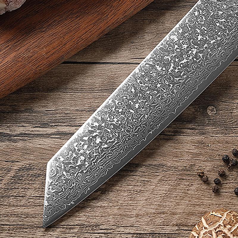 8 Inch Kiritsuke Knife 67-layers Damascus Steel Blade Chef Slicing Vegetable Cleaver Meat Japanese Kitchen Knives Wood Handle