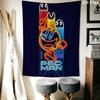 Pac-Man D Wall Hanging Printed Fabric Blanket Decorative Tapestries for Bedroom Living Room Home Decor