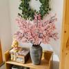 97см Искусственная ветка персикового цвета Пластиковый искусственный цветок Шелковый персиковый цвет Гостиная Рабочий стол