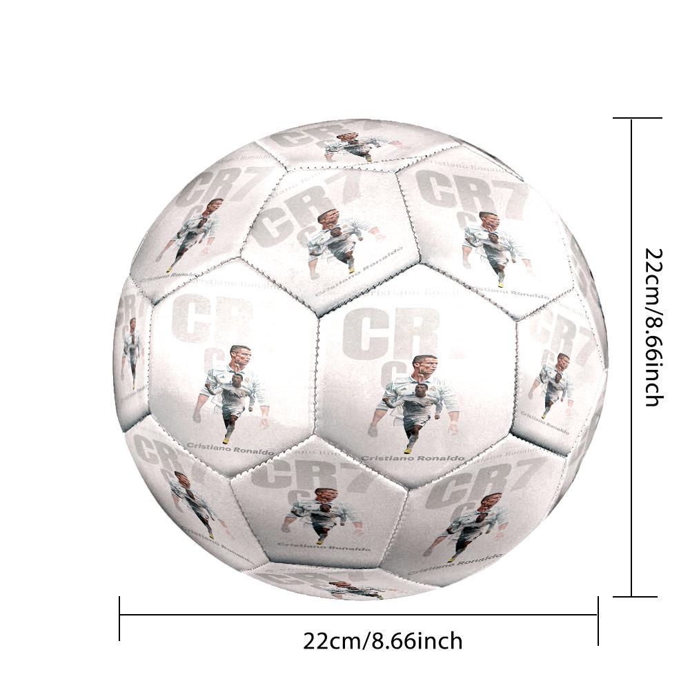 Ronaldo's Cr7 Skyward Kick Size 5 Football Machine-Stitched Indoor/Outdoor Training and Matches Perfect Commemorative Gift for Soccer Lovers