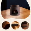 Purple Pottery Oil Burner Tealight Candle Holder Aroma Diffuser Desk Scented Candle Warmer for Home Yoga Meditation Room Decor