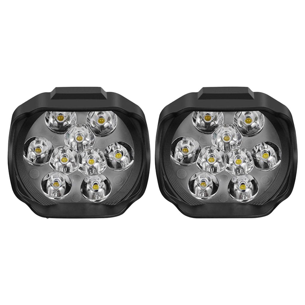 2Pcs Motorcycle Leds External Light 6000K IP68 Waterproof Electric Vehicle Scooter Headlight Driving Fog Lamp
