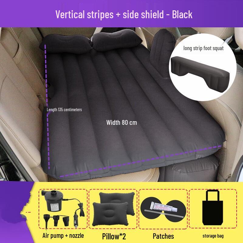 Flocked Car Back Seat Air Mattress