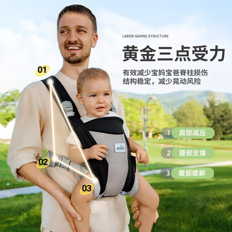 Ergonomic Baby Carrier Front Back Carry Adjustable Infant Lightweight Breathable Travel Toddlers Up To 15kg