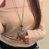 Retro Coconut Shell Resin Pendant Necklace - Creative, Trendy & Versatile Design
