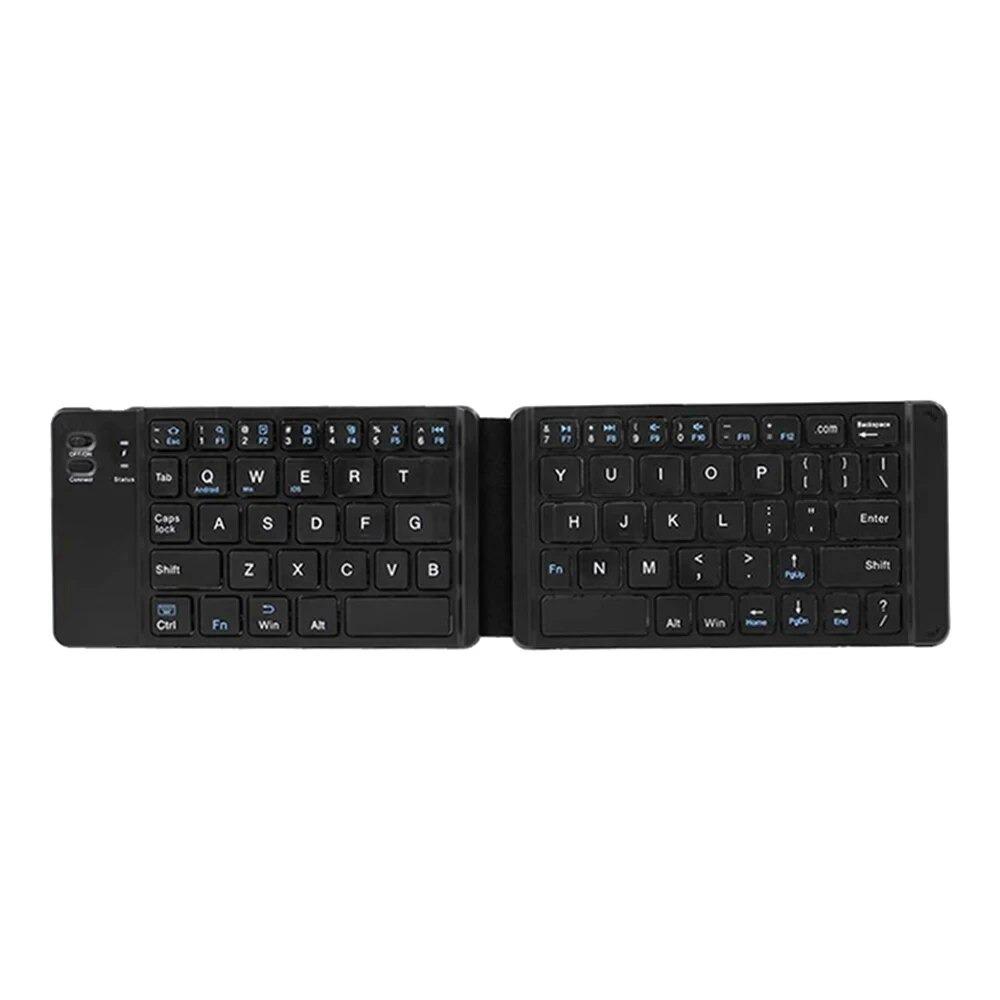 Slient Bluetooth Keyboard Rechargeable Foldable Keyboard Wireless Folding Keyboard Tablet
