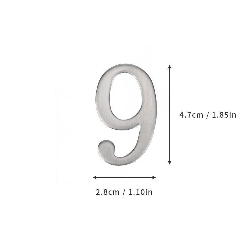 Самоклеящаяся уличная табличка с номером дома из нержавеющей стали - Водонепроницаемая и нержавеющая