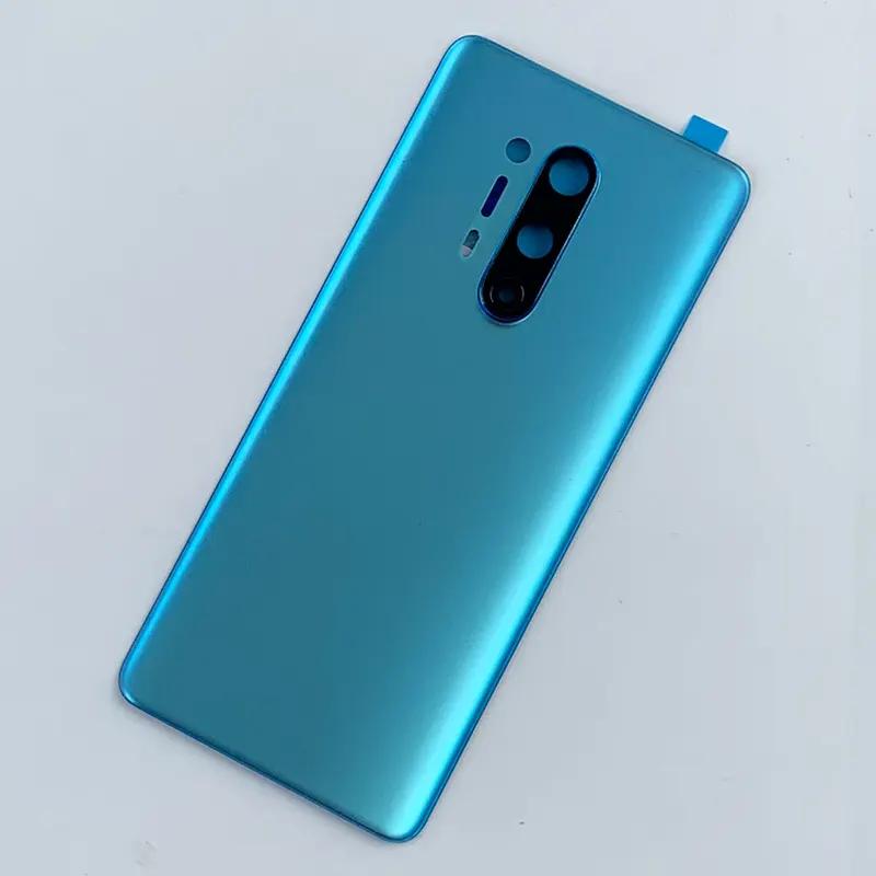 Стеклянная крышка для Oneplus 8 Pro, стеклянная задняя крышка батарейного отсека, заднее стекло 1 + 8Pro, корпус с объективом камеры