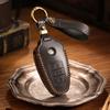 Чехол для ключа автомобиля из натуральной кожи подходит для Volkswagen Touareg, специальный чехол-защита для ключа с пряжкой, первый слой коровьей кожи, ручная работа