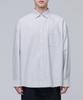 MUSINSA STANDARD Striped Oversized Oxford Shirt [Grey Stripe]