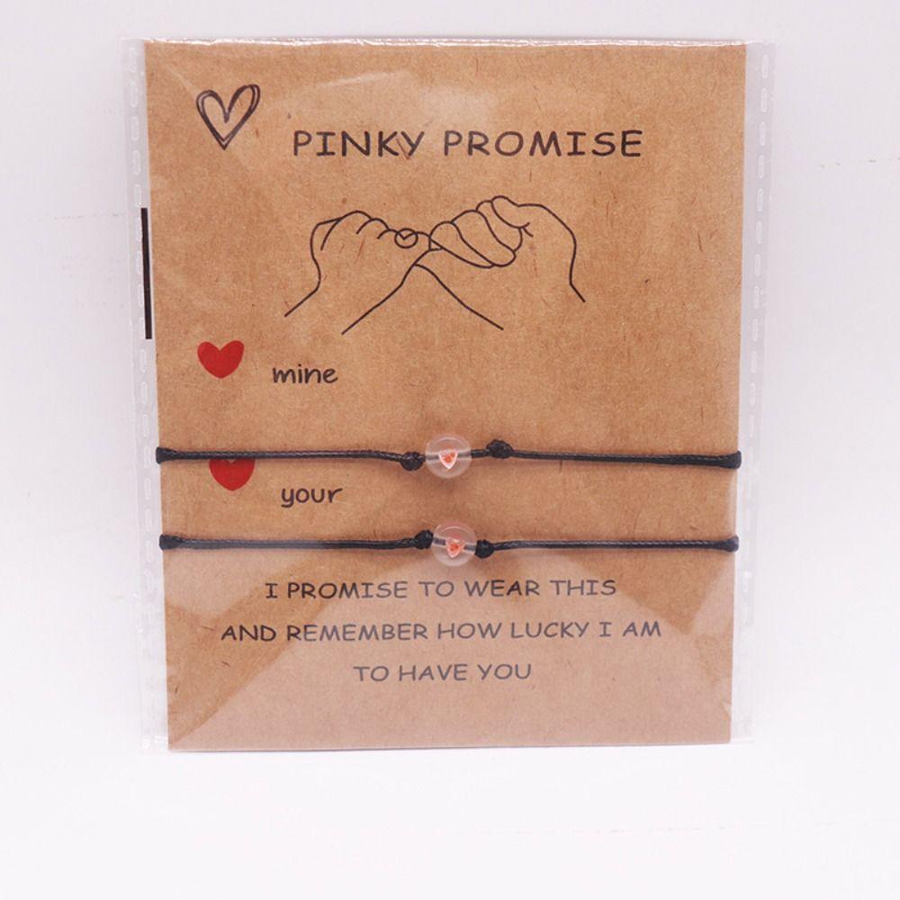 2pcs/Set Adjustable Couple Bracelet Hand Braided Wristband New Promise Bracelet  Anniversary Gift