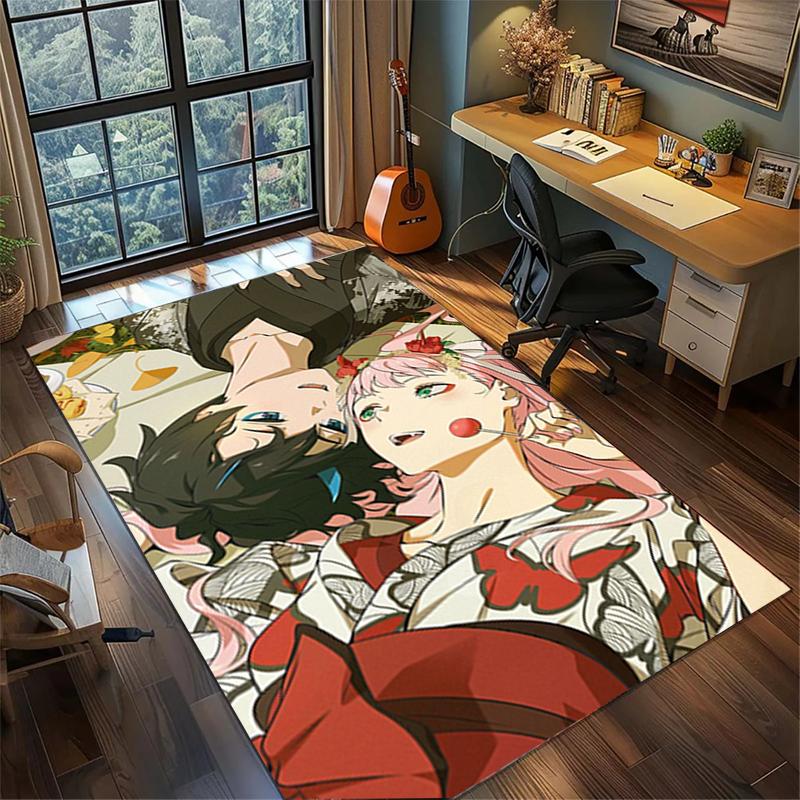 DARLING in the FRANXX Большой ковер Нескользящий Моющийся коврик для пола Игровая комната Спальня Домашний декор—kwq11
