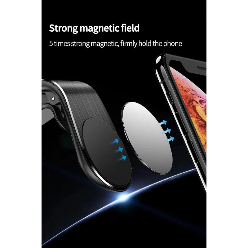 Xiaomi Магнитный держатель для телефона в машину Дышащий зажим Вращающийся держатель для мобильного телефона GPS Автомобильный держатель для телефона на дефлектор L-образный