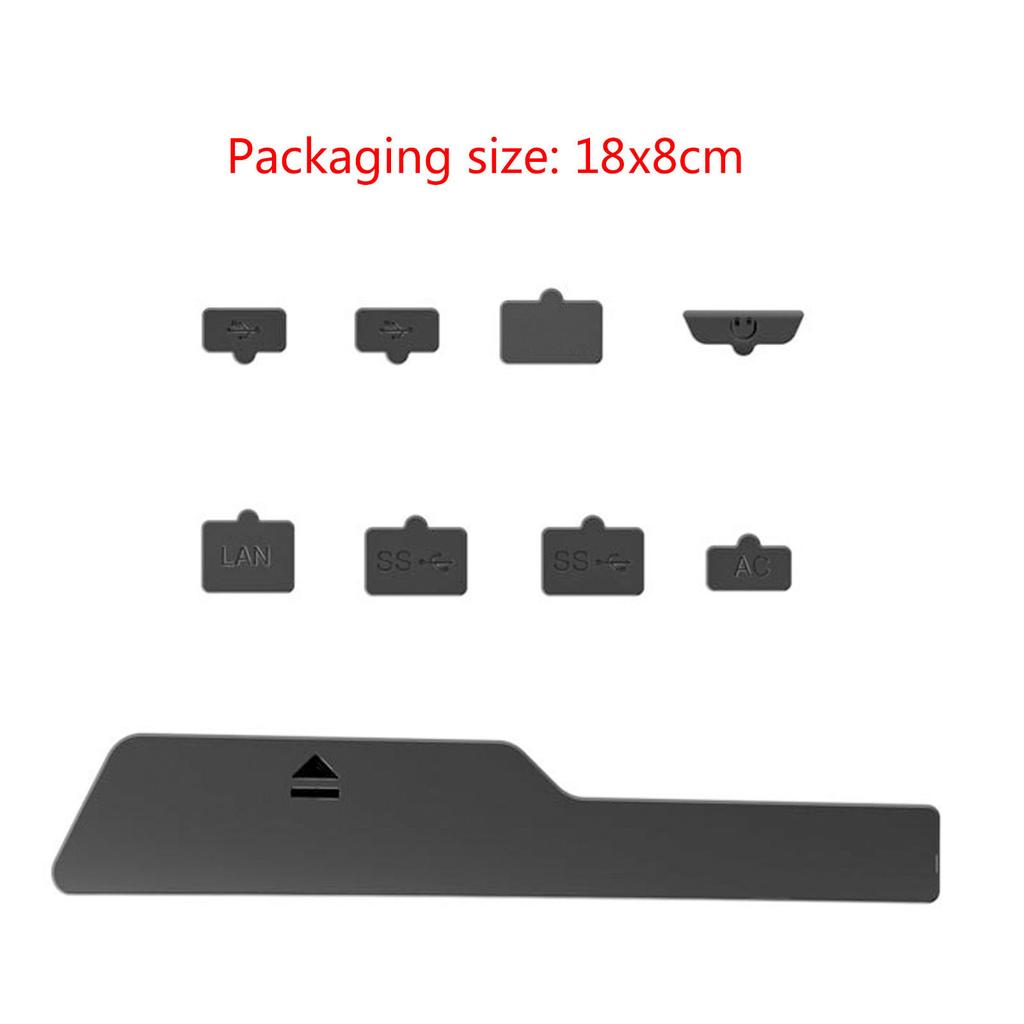 9Pcs Game Console Rubber Dust Protector Dust Plug for PS5 Slim Antidust Cover Gaming Accessories Dustproof Plug Black