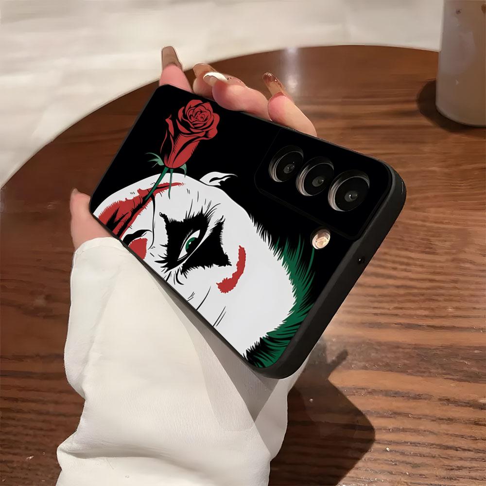 Счастливый F-Face J-Jokers Чехол для телефона для Samsung S26 S25 S24 FE S23 S22 S21 Plus S20 Ultra Note20Ultra Черный Мягкий чехол