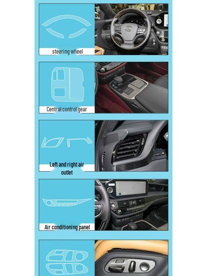 Защитная пленка для центральной консоли и заднего подлокотника Lexus LS 500h