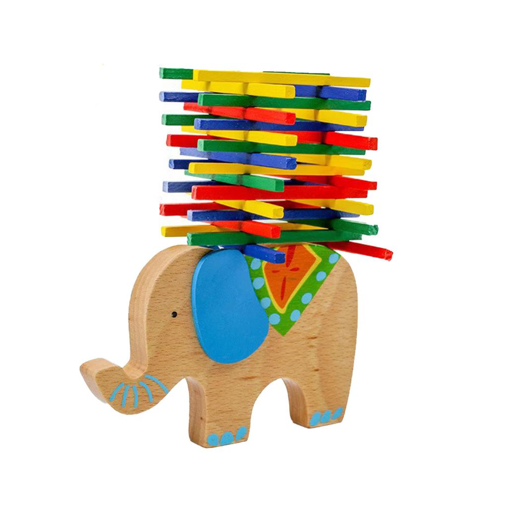 Wooden Elephant Balance Beam Toy To Train Children's Hand Eye Coordination And Concentration, Give Children Birthday And Christmas Gifts