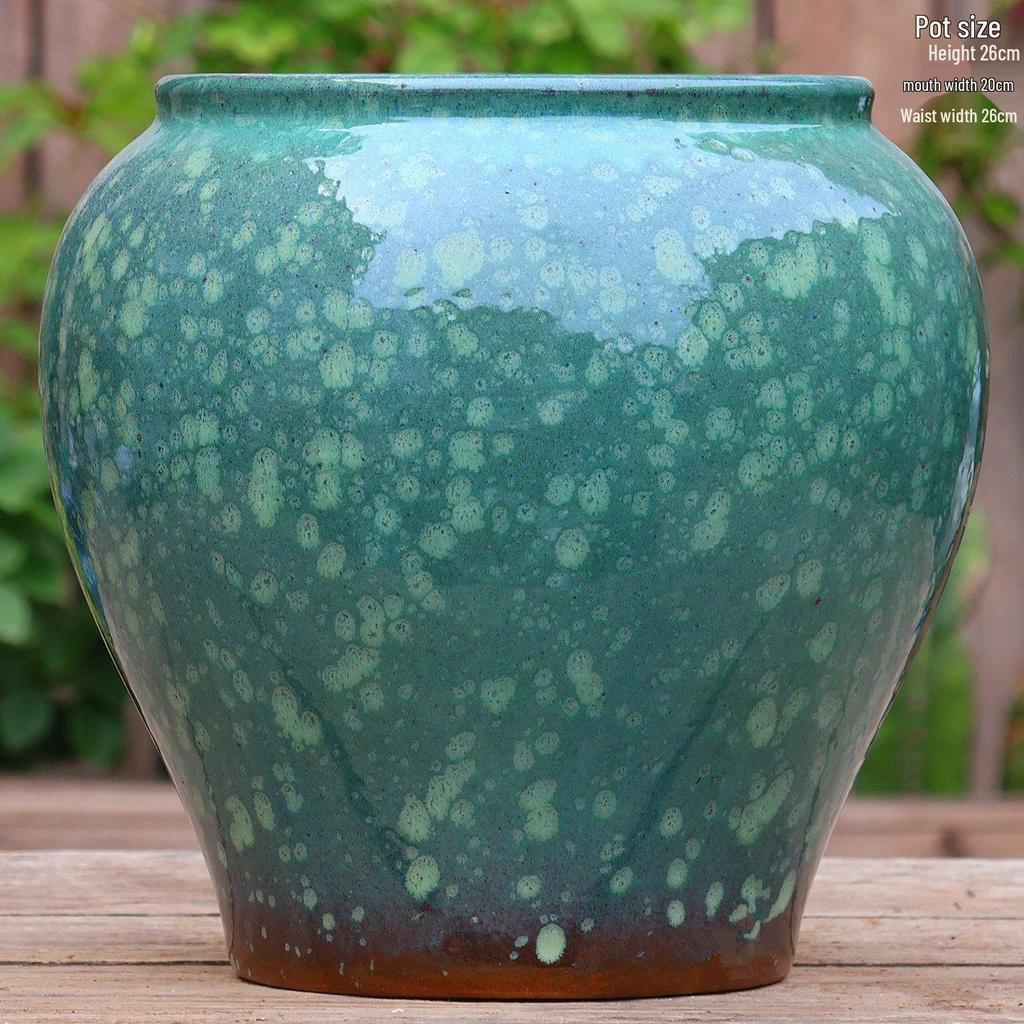 Large Handmade Ceramic Pottery Planter for Courtyard Landscaping - Ideal for Tall Orchids and Bougainvillea