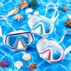 PC Glass Kids Swim Goggles with Nose Cover Snorkel Swimming Goggles Child Diving Mask  3-8Year Olds