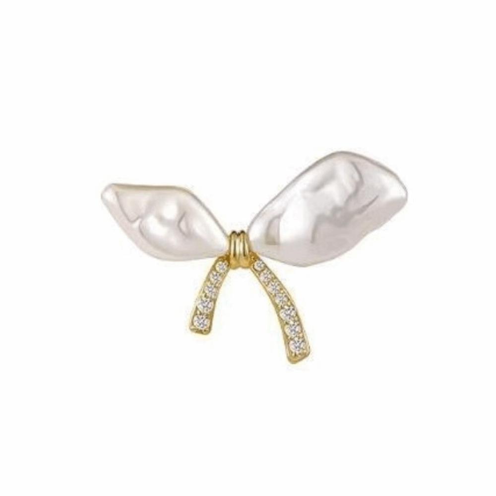 Pearl Like Pearl Brooch Rhinestone Women Pearl Butterfly Brooch High End Butterfly Brooch Blazers