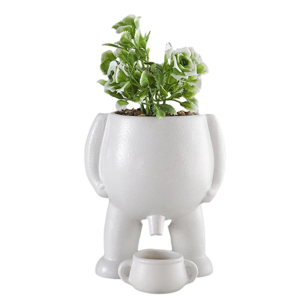 Spoof Ceramic Peeing Potted Plant Wear Resistant Flower Planter Resuable Desktop Plant Display Pot for Bedroom Patios Desk