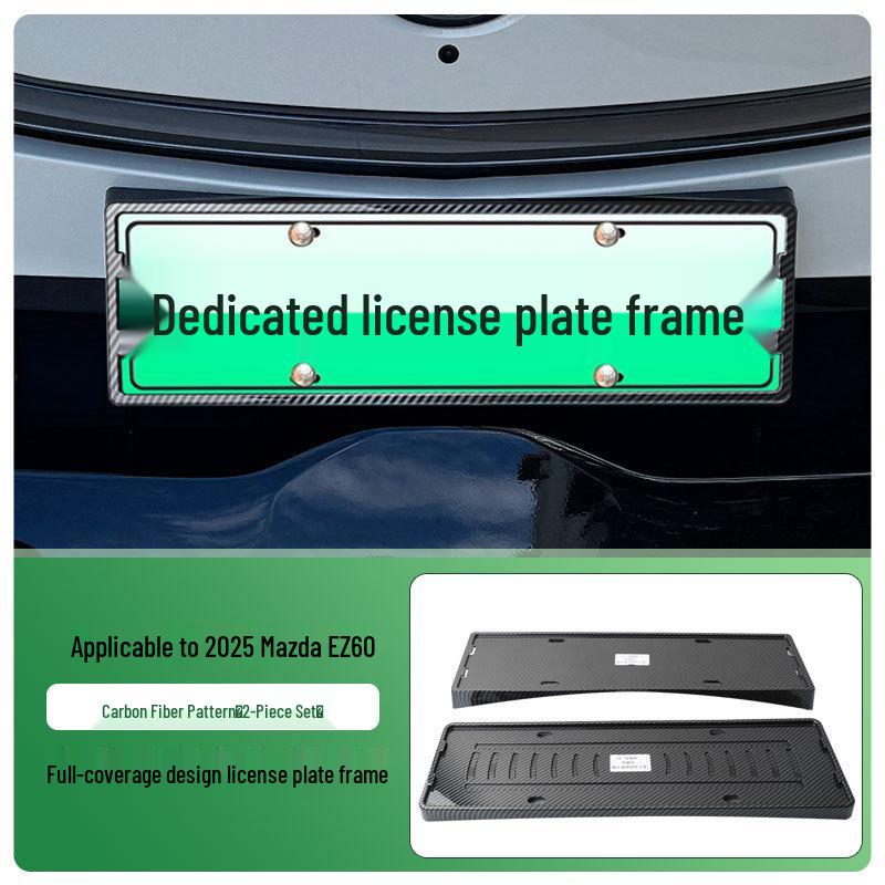2025 Mazda EZ60 New Energy Vehicle Full-Coverage License Plate Frame, Green Plate Compatible.