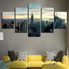 Wall Art Home Decor 5 Pieces Canvas Pictures Living Room New York City Building Landscape Paintings HD Prints Posters No Frame