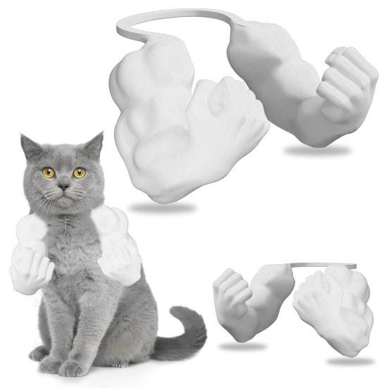 Cat Muscle Arm Costume 3D Printed Cat Neck Arm with Muscle Funny Cat Neck