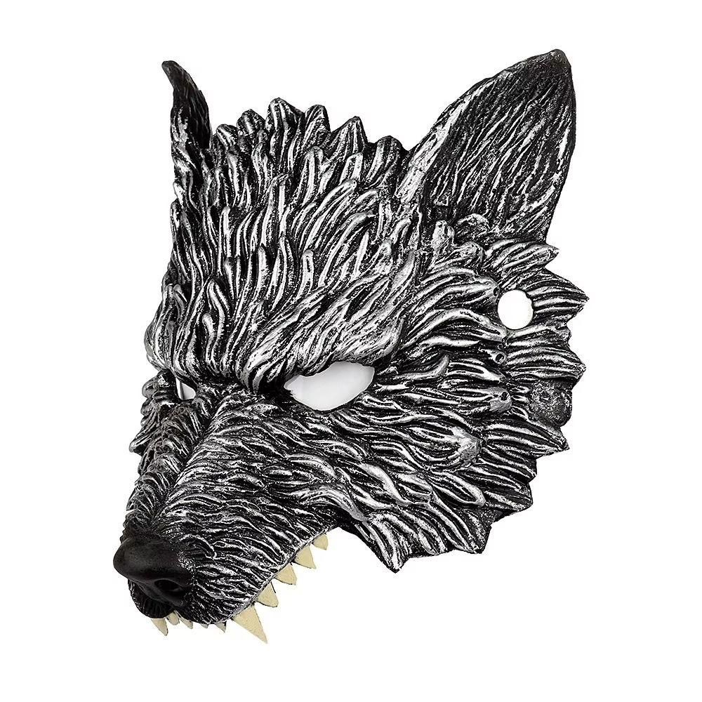 Funny Cosplay Halloween Wolf Mask 3D Fur Texture Werewolf Mask Party Costume Mask  Dress Up Prop