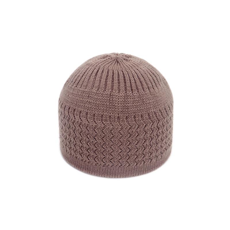 Autumn Winter Hat Hoodie Knitted Hat Men's and Women's Wave Jacquard Neutral Dome Warm Knitted Head Cap
