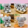 Cute Chef Koala Plush Doll With Striped Apron Decoration For Relaxing And Gift