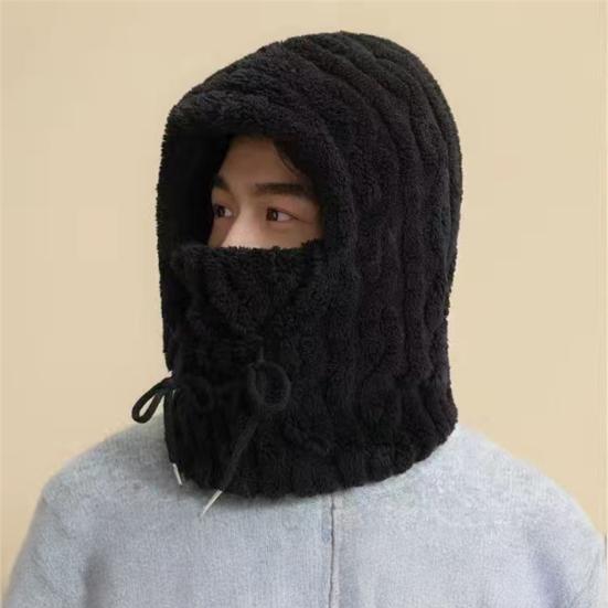 Флисовый балаклава для женщин Зимний цельный набор шапка-шарф Ветрозащитный лыжный подшлемник для лица
