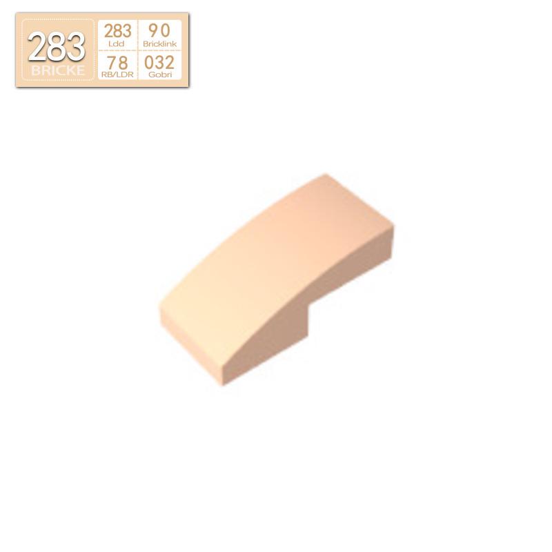 BRICKE Zhuan Ke 2x1 Curved Slope | Compatible with Lego | 11477 | MOC Loose Parts | Educational DIY Building Blocks Toy