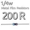 200 шт. 1/4 Вт металлопленочный резистор 33R Ом 36 39 43 47 51 56 62 68 75 82 91 100 120 150 180 200 220 240 270R Ом Ом 1% допуск Perintang WATT