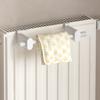 Clothes Drying Rack for Radiators 0.3-2m Carbon Steel Dual Poles Easy No-Drilling