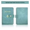 Leather Passport Holder Set with Cross-border Hot Stamping and Hardware Buckle