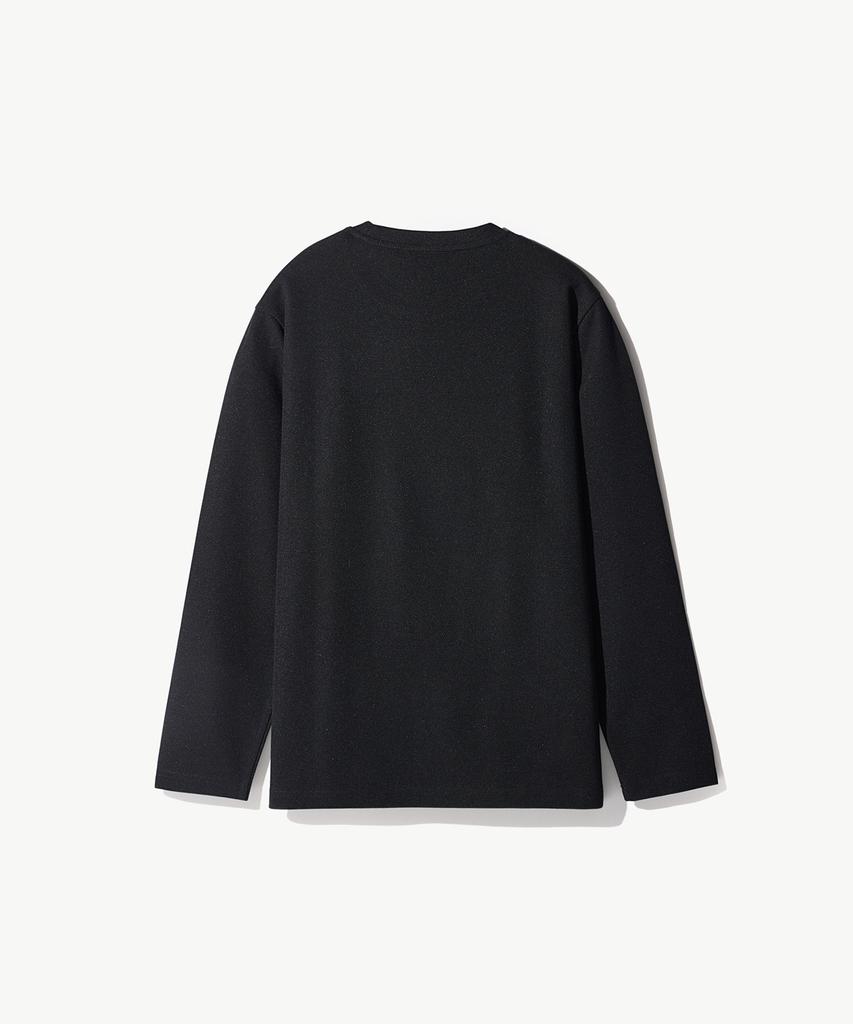 STCO Diems Ripple Knit Round T-Shirt Black (Classic Fit)_Dtswz05Csb