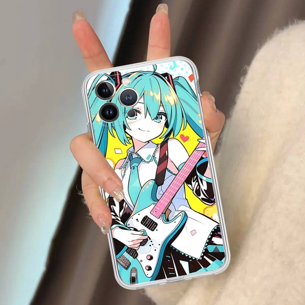 Hatsun M-MikuES Аниме Для IPhone 11 12 13 14 15 16 17 Pro Max Plus 13 Mini Силиконовый Мягкий Прозрачный Задник