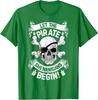 Пусть начнется пиратское веселье Jolly Roger Пиратская Унисекс Футболка Унисекс Футболка