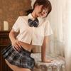 Sexy lingerie uniform seduction senior outfit sexy campus pleated skirt cosplay skirt suit